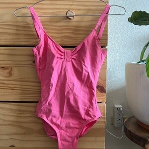 Danskin pink wide strap camisole leotard